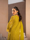 Yellow Manahil Arts Chiffon Embellished Stitched 3-Piece Suit-MS-04-Chartreuse