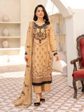 Black and Beige-Noori Lawn Cotton Embroidered Stitched 3-Piece Suit-Sk26102 