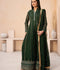 Manahil Arts Chiffon Embroidered Maxi-106-Bottle Green