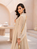 Beige Manahil Arts Chiffon Embroidered Stitched 3-Piece Suit-Maxi-106-Beige