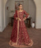Manahil Arts Organza Embellished Lehenga Set-Luxury-001-Maroon