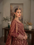 Maroon Manahil Arts Organza Embellished Stitched 3-Piece Lehnga-Luxury-001-Maroon