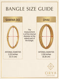 Gold-Orya Jewellery Bangle Set-Ruby Red-B11
