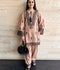 Savarna Cotton Embroidered Stitched 2-Piece Suit-Beige Black 46