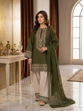 Green-Pyara Jora Lawn Embroidered Stitched 3-Piece Suit-Mehndi 