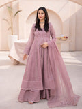 Pink-Manahil Arts Chiffon Embellished Maxi-L-025-Mauve Pink