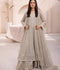 Manahil Arts Chiffon Embellished Maxi-L-025-Camel