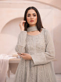 Beige-Manahil Arts Chiffon Embellished Maxi-L-025-Camel