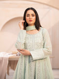 Aqua Green-Manahil Arts Chiffon Embellished Maxi-L-025-Aqua