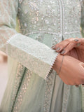 Aqua Green-Manahil Arts Chiffon Embellished Maxi-L-025-Aqua