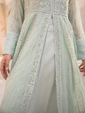 Aqua Green-Manahil Arts Chiffon Embellished Maxi-L-025-Aqua
