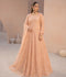 Manahil Arts Net Embellished Lehenga Set-L-004-Peach