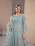 Grey-Manahil Arts Net Embellished Lehenga Set-L-004-GREY