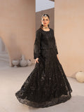 Black-Manahil Arts Net Embellished Lehenga Set-L-004-Black
