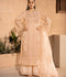 Manahil Arts Organza Embellished Stitched 3-Piece Suit-K-183-Peach