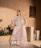 Manahil Arts Organza Embellished Stitched 3-Piece Suit-K-183-Lilac