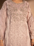 Lilac-Manahil Arts Organza Embellished Stitched 3-Piece Suit-K-183-Lilac