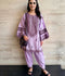 Savarna Cotton Embroidered Stitched 2-Piece Suit-Lilac Purple 47