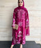 Savarna Silk Embroidered Stitched 3-Piece Suit-Magenta Pink 49