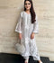 Savarna Sheesha Silk Embroidered Stitched 2-Piece Suit-Silver Grey White 50