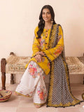 Yellow-Pyara Jora Cotton Lawn Printed Stitched 3-Piece Suit-Noor-e-Zard