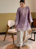 Lilac - Pyara Jora Lawn Embroidered Farshi Shalwar Suit-Lavender
