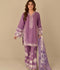 Pyara Jora Lawn Embroidered Stitched 3-Piece Suit-Purple Lux