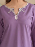 Lilac-Pyara Jora Lawn Embroidered Stitched 3-Piece Suit-Royal