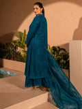 Blue Manahil Arts Crepe Embellished Stitched 4-Piece Suit-Style Code:198-Bondi Blue