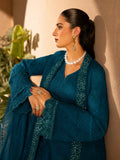 Blue Manahil Arts Crepe Embellished Stitched 4-Piece Suit-Style Code:198-Bondi Blue