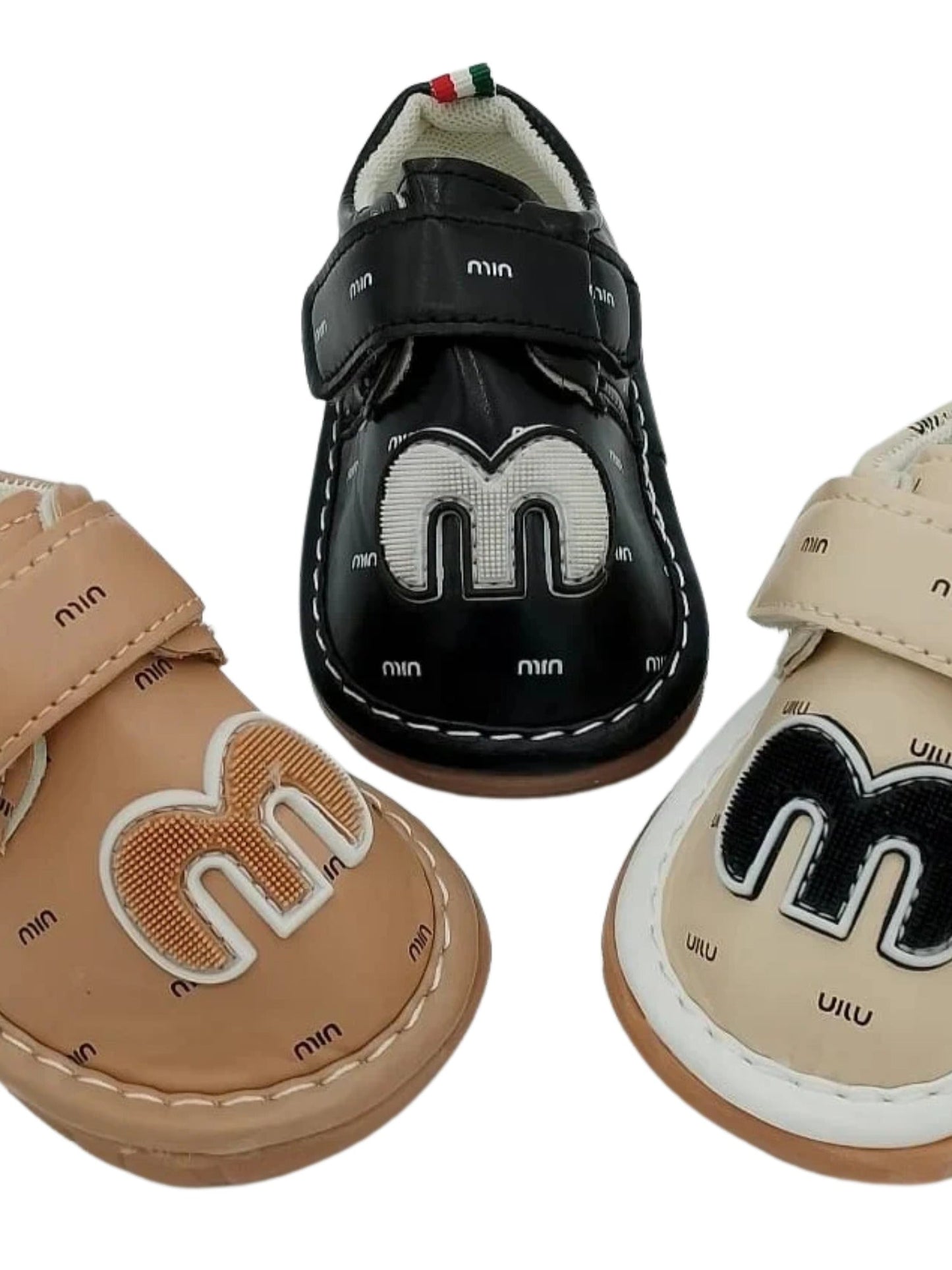 Black and Beige-Mum n Bub Baby Whistle Shoes-Chuchu-Min-Min