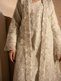 Manahil Arts Crepe Embellished Stitched 4-Piece Suit-Style Code:198-Off White
