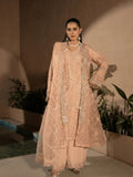 Peach Manahil Arts Crepe Embellished Stitched 4-Piece Suit-Style Code:198-Peach