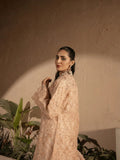 Peach Manahil Arts Crepe Embellished Stitched 4-Piece Suit-Style Code:198-Peach