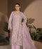 Manahil Arts Organza Embellished Stitched 4-Piece Suit-198-Lilac