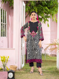Black-Fatima Hussain Lawn Pret Printed Stitched 3-Piece Suit