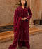 Manahil Arts Organza Embellished Stitched 4-Piece Suit-181-Maroon