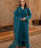 Manahil Arts Organza Embellished Stitched 4-Piece Suit-181-Bondi Blue