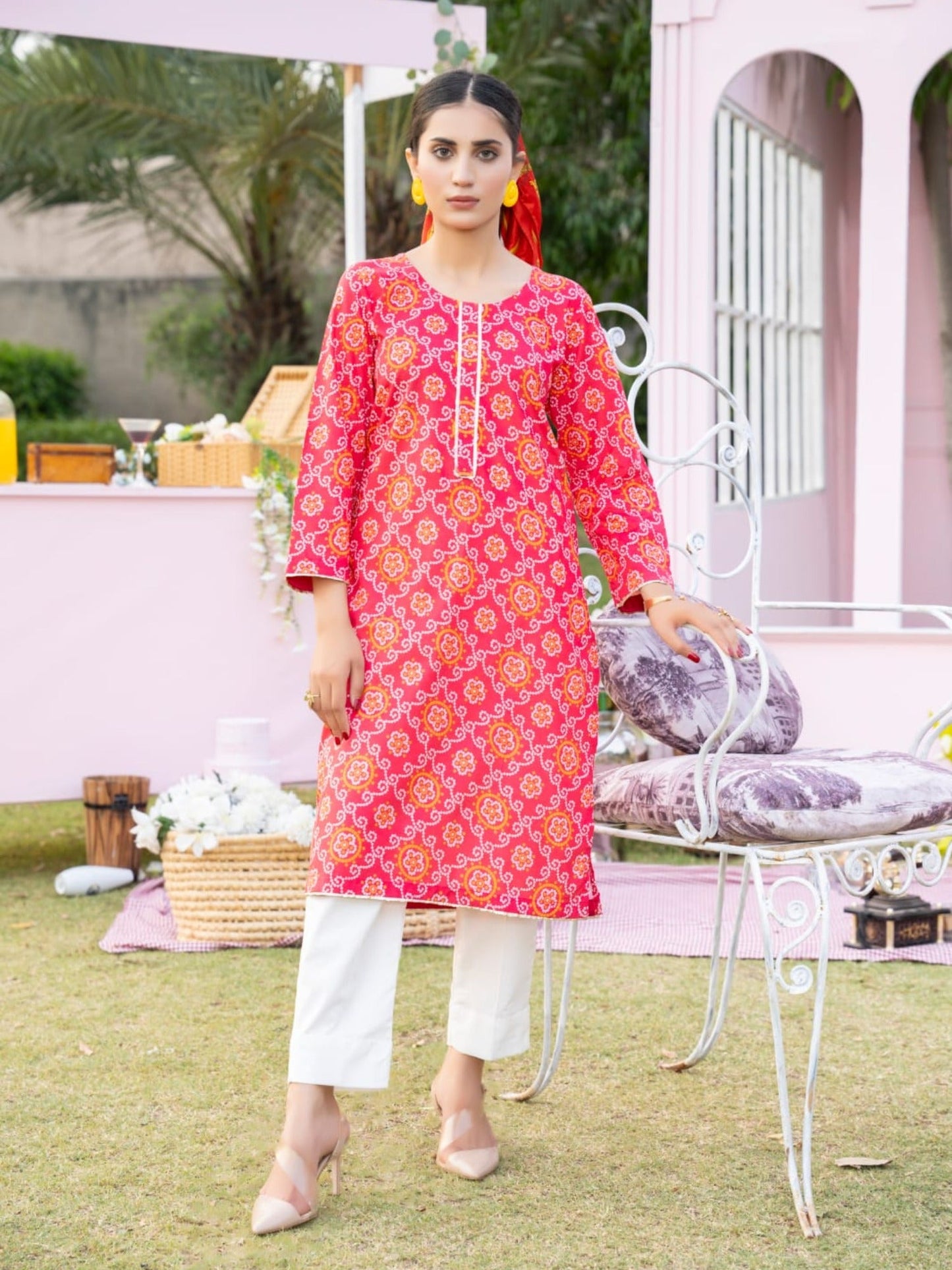  Pink-Fatima Hussain Lawn Printed Stitched 2-Piece Suit