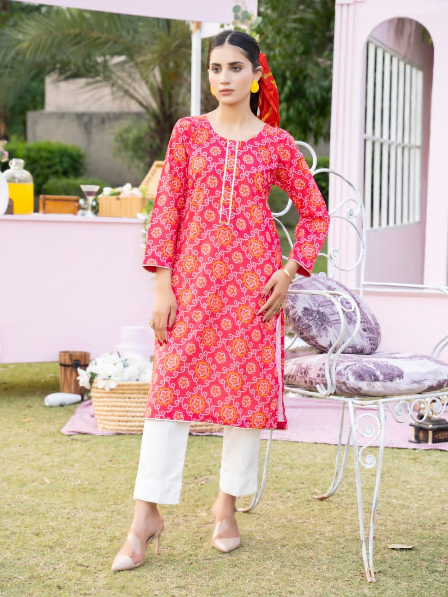  Pink-Fatima Hussain Lawn Printed Stitched 2-Piece Suit