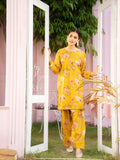 Yellow-Hussain Lawn Printed Stitched 2-Piece Suit