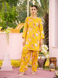 Yellow-Hussain Lawn Printed Stitched 2-Piece Suit