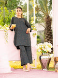 Black-Hussain Lawn Printed Stitched 2-Piece Suit