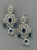Silver and Blue-H&A Jewellery Earrings