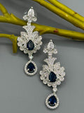 Silver and Blue-H&A Jewellery Earrings