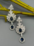 Silver and Blue-H&A Jewellery Earrings