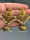 Golden-H&A Jewellery Oxidized Brass Jhumka