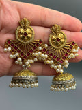 Golden-H&A Jewellery Oxidized Brass Jhumka