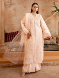 Peach Manahil Arts Organza Embellished Stitched 4-Piece Suit-Style code :181-Peach