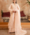 Manahil Arts Organza Embellished Stitched 4-Piece Suit-181-Peach